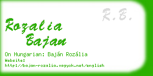 rozalia bajan business card