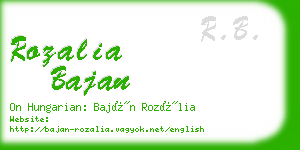 rozalia bajan business card